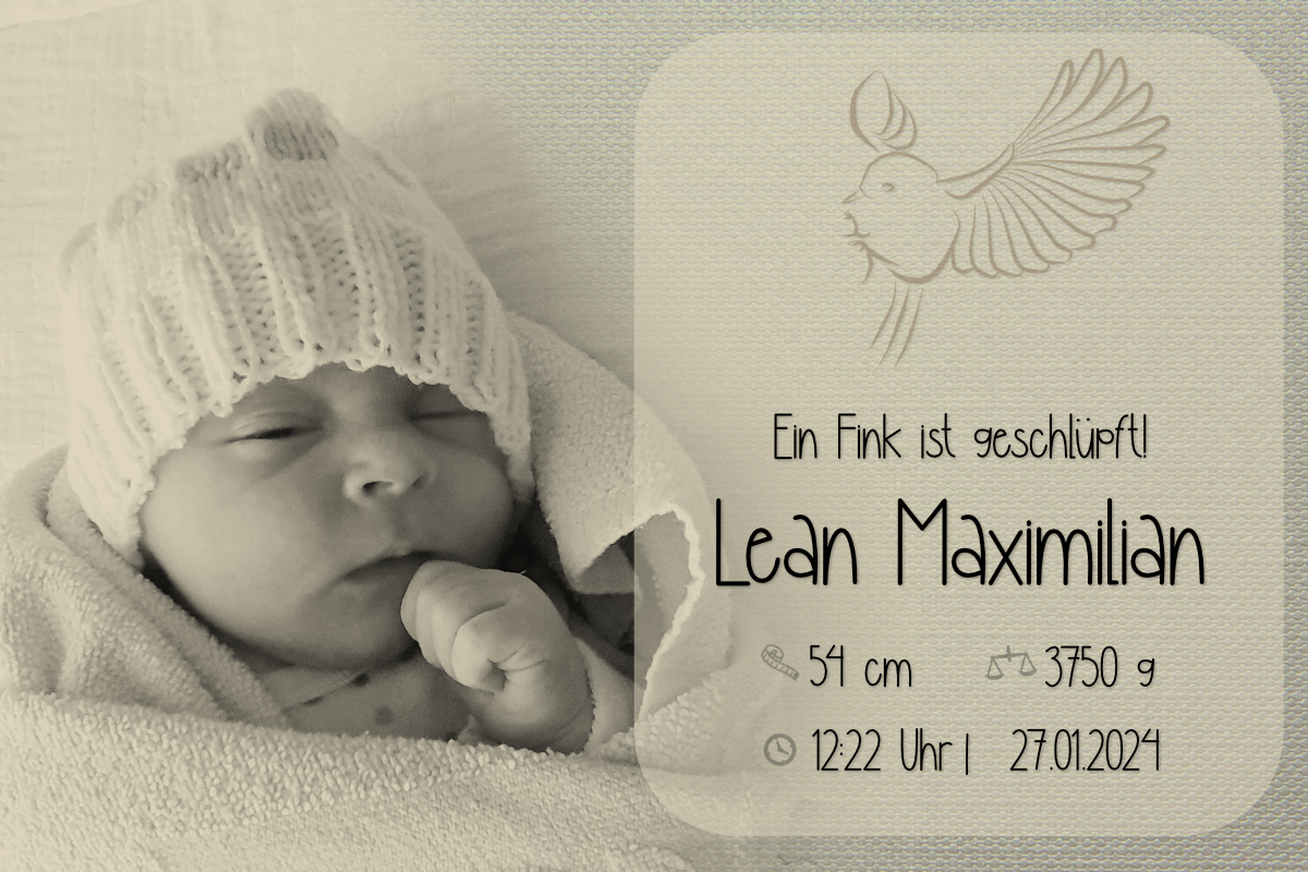 Lean Maximilian Fink sagt Hallo